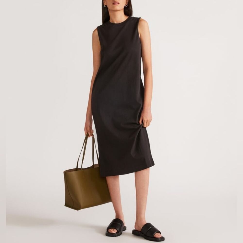Everlane The Weekend Tank Dress in black Size S NWOT